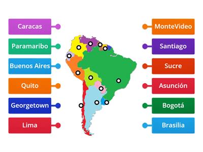 America Del Sur Mapa para Unir Juego jugar.com