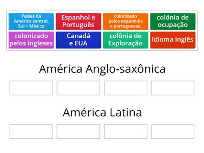 América Anglo-saxônica x América Latina - 8º ano