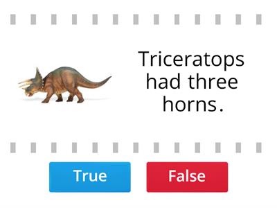 Dinosaur true or false Year 3