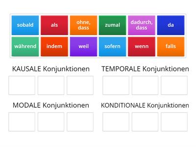 Konjunktionen zuordnen