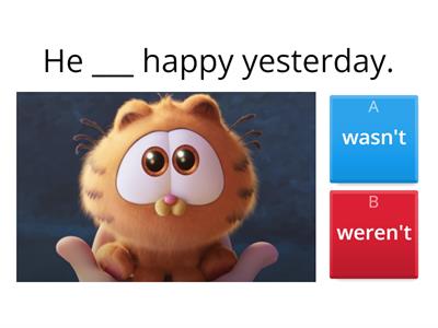 Past Simple "wasn't\weren't" - Garfield