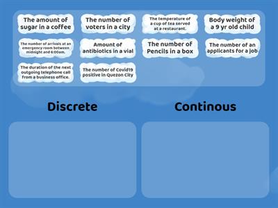 DISCRETE VS CONTINOUS 