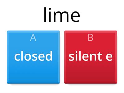 Closed or Silent e?