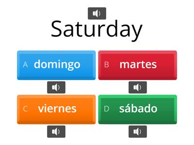 Days of the week in Spanish - Audio