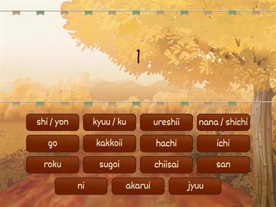 Romaji - Find the Match - Numbers and Words