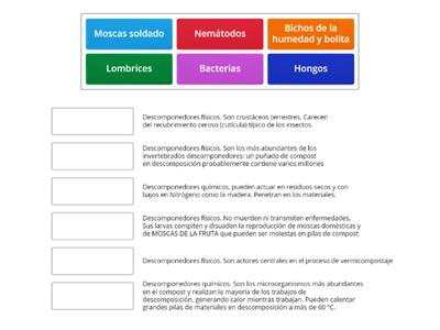 Organismos del suelo y compost