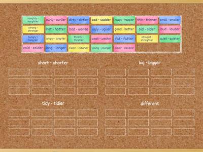  KB3 U7 Comparative adjectives groups 