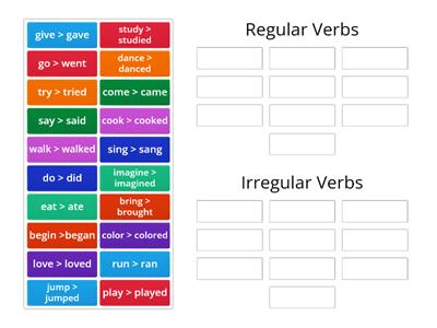 Regular and Irregular Verbs (Past)