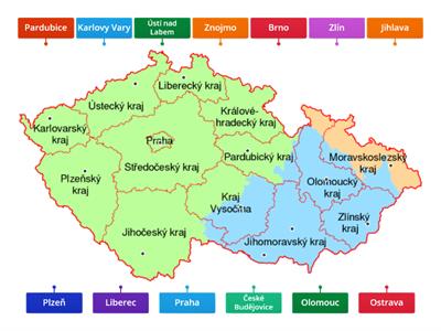 Umísti města na mapě ČR