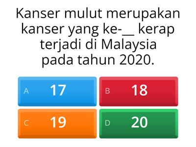 Pertandingan Sempena Minggu Kesedaran Kanser Mulut Tahun 2024 (Kategori Orang Dewasa)