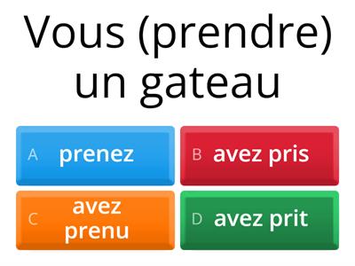 Quiz Passé composé avec AVOIR