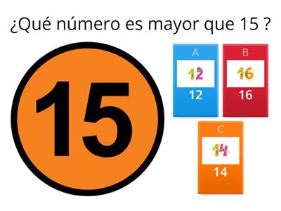  Mayor y menor números hasta el 20