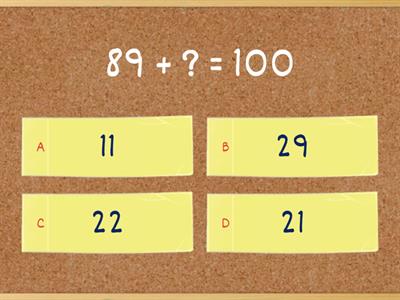 Bonds to 100 - any number