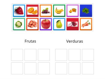 clasificación de frutas y verduras