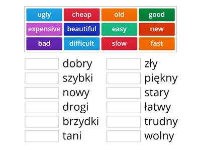 Adjectives English File beginners
