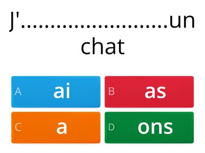 Le verbe avoir au present : Choisis la bonne reponse 