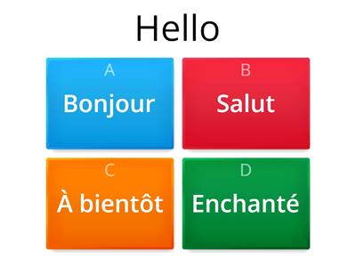 French salutations - quiz