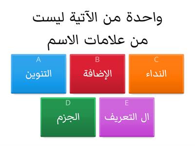 سورة الحجرات +أقسام الكلام وعلامات الاسم