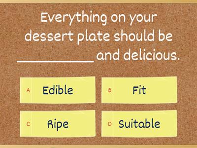 QUIZ - Plating Desserts