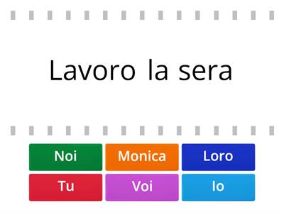 Il presente dei verbi del primo gruppo (-ARE)