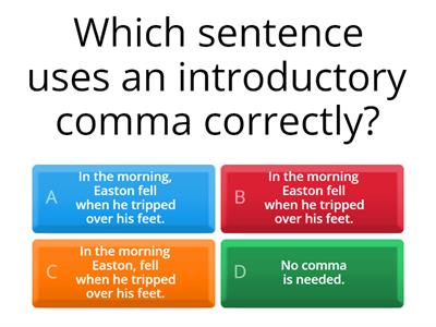 Comma Practice - Unit 3