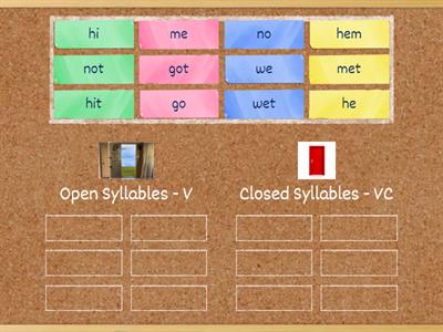 Open Syllables vs. Closed Syllables 