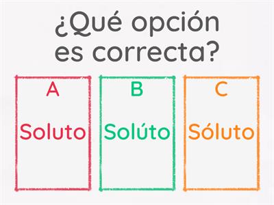 Vocabulario químico-Uso del tilde