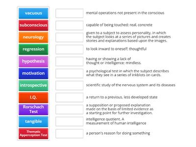 "Flowers for Algernon" Vocab