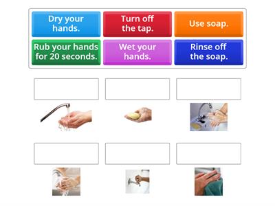 Steps to wash hands