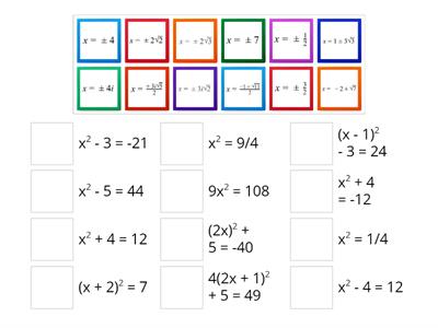 Solving Quadratics by Square Roots