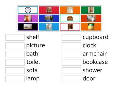 Vocabulary things in a house