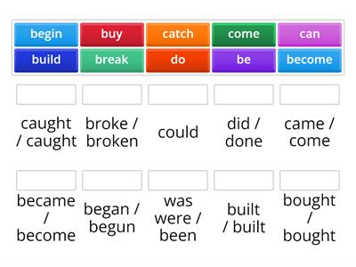 Irregular verbs part 1