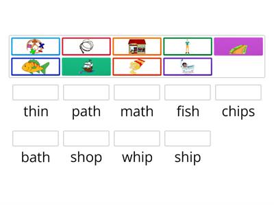 Digraph Picture Word Match