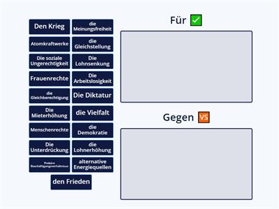 Wofür oder wogegen kann man demonstrieren?