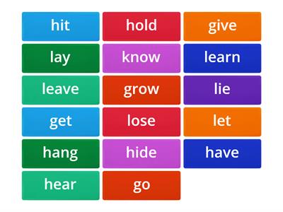 IRREGULAR VERBS 3rd group G - L 