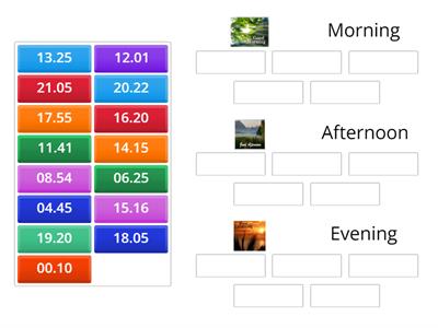 Times of Day (24hr clock)