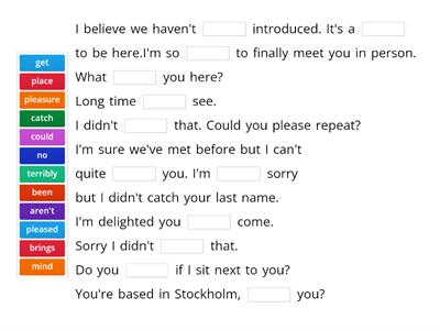 Introductory Conversation