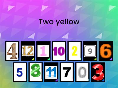 numbers and colors