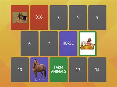MATCHING PAIRS - FARM ANIMALS - KINDER 5