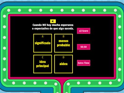 EOGs - Vocabulario Semana 1 (Tercer Grado) - GameShow Quiz