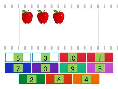  Preschool Special Education - Match the numbers with the quantity of apples