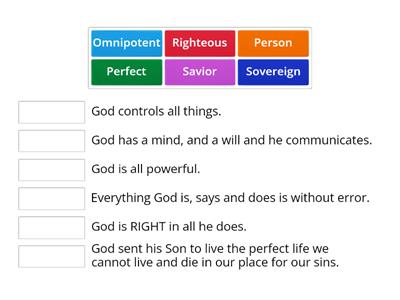 Attributes of God Lessons 1-5