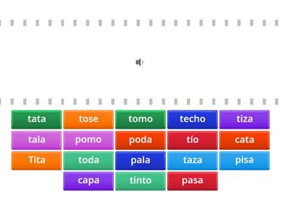 Discriminación auditiva  t-p