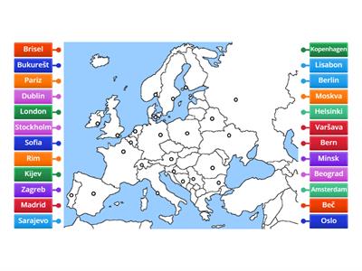 Karta Europski Gradovi