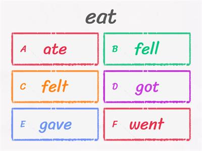 Life Vision El - U6 Irreg.verbs Quiz E-G