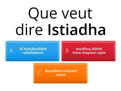 Quiz des sourates Al Fatiha, Annas ,Al Falaq