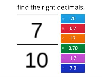 Decimals, tenths and hundreds - Year 4