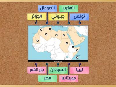 دول الوطن العربي في الجناح الإفريقي