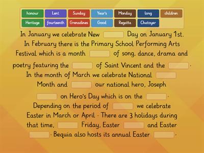 St. Vincent and the Grenadines Calendar of Events