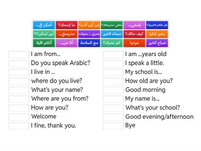 Greet and INtroduce Yourself in Arabic2/ 5th/التحية 